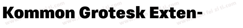 Kommon Grotesk Exten字体转换